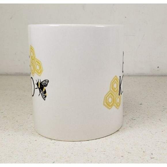 Coffee Tea Mug Cup Oversized 12oz 4 1/4”x3 1/2 ”BEE KIND” - Picture 3 of 12